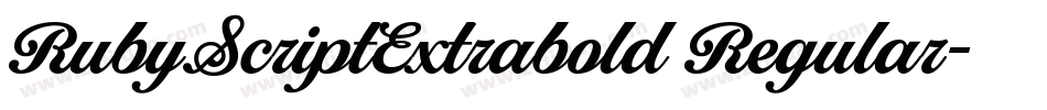 RubyScriptExtrabold Regular字体转换